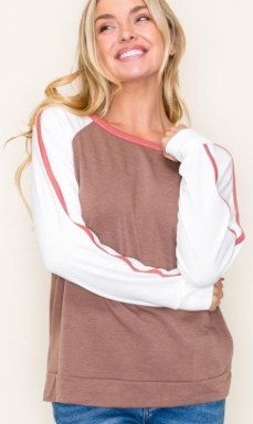 Light Brown Raglan L/S