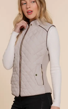 Quilted Zip Up Vest