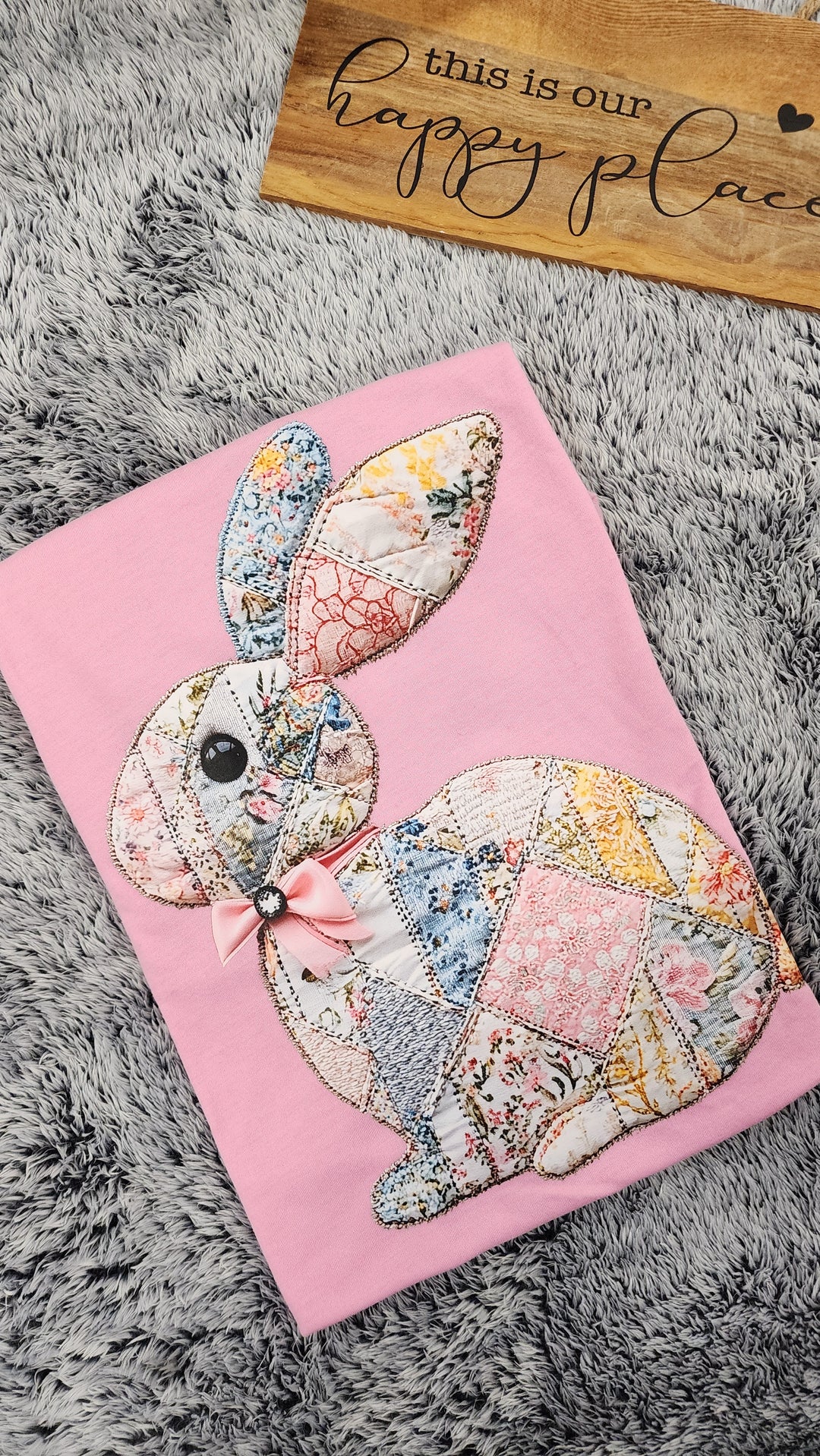 Faux Quilted Bunny S/S