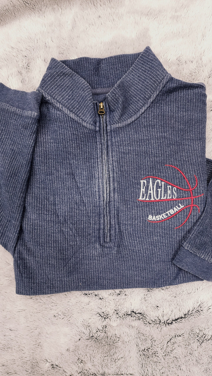 Embroidered Basketball Quarter Zip