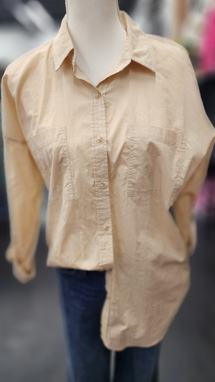 Traditional Button-Up - Taupe - S/M