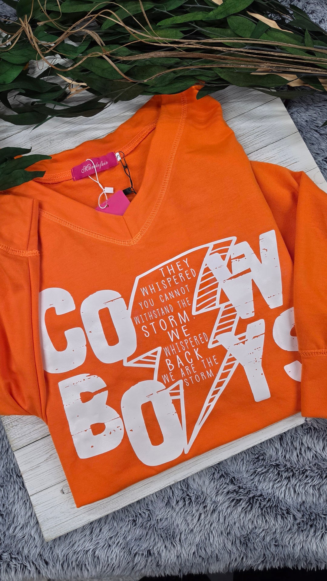 Bright Orange V-Neck Shirt