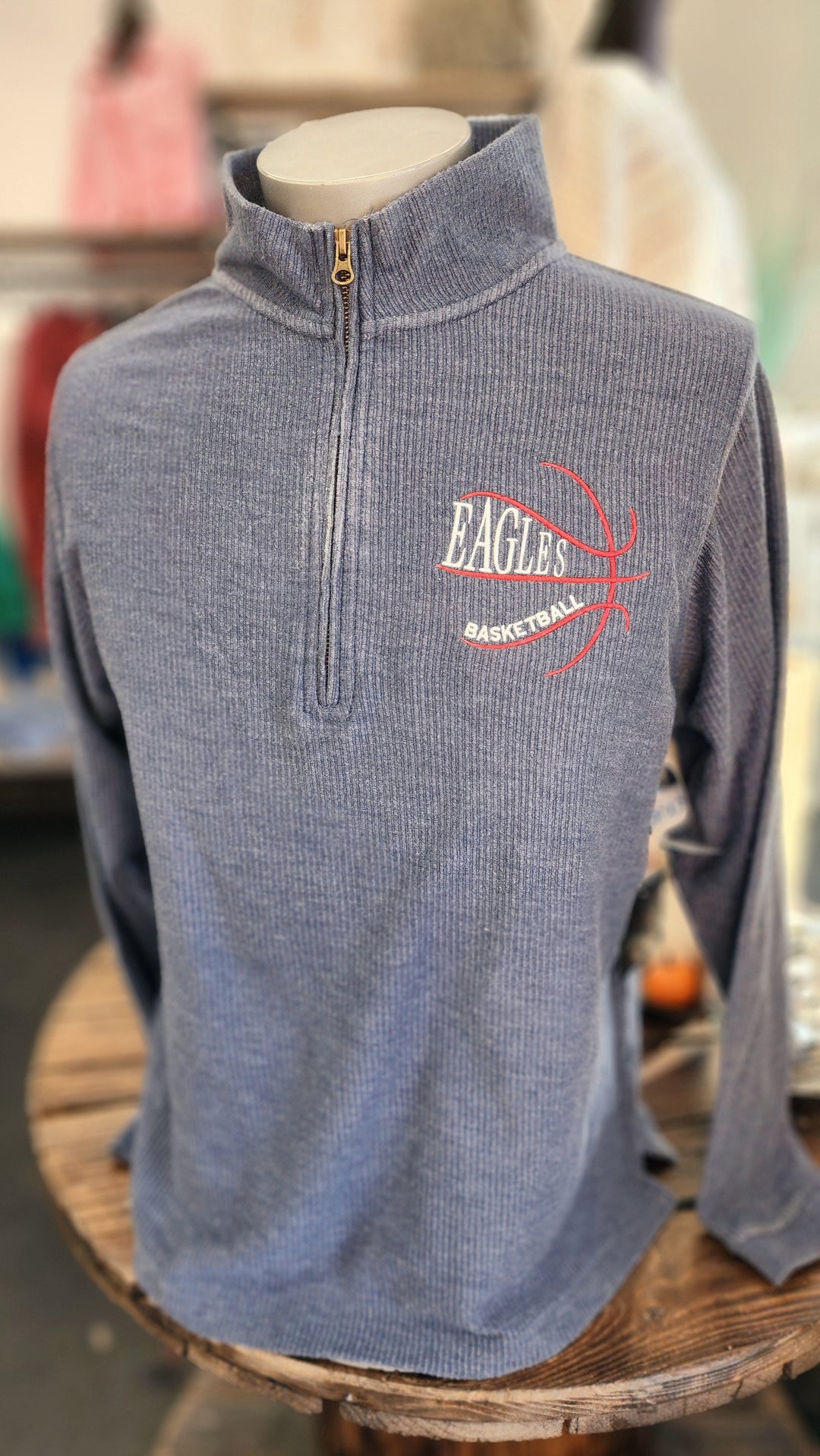 Embroidered Basketball Quarter Zip