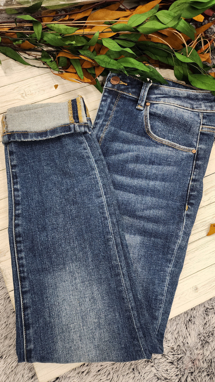Dark High Rise Skinny Jean- Risen