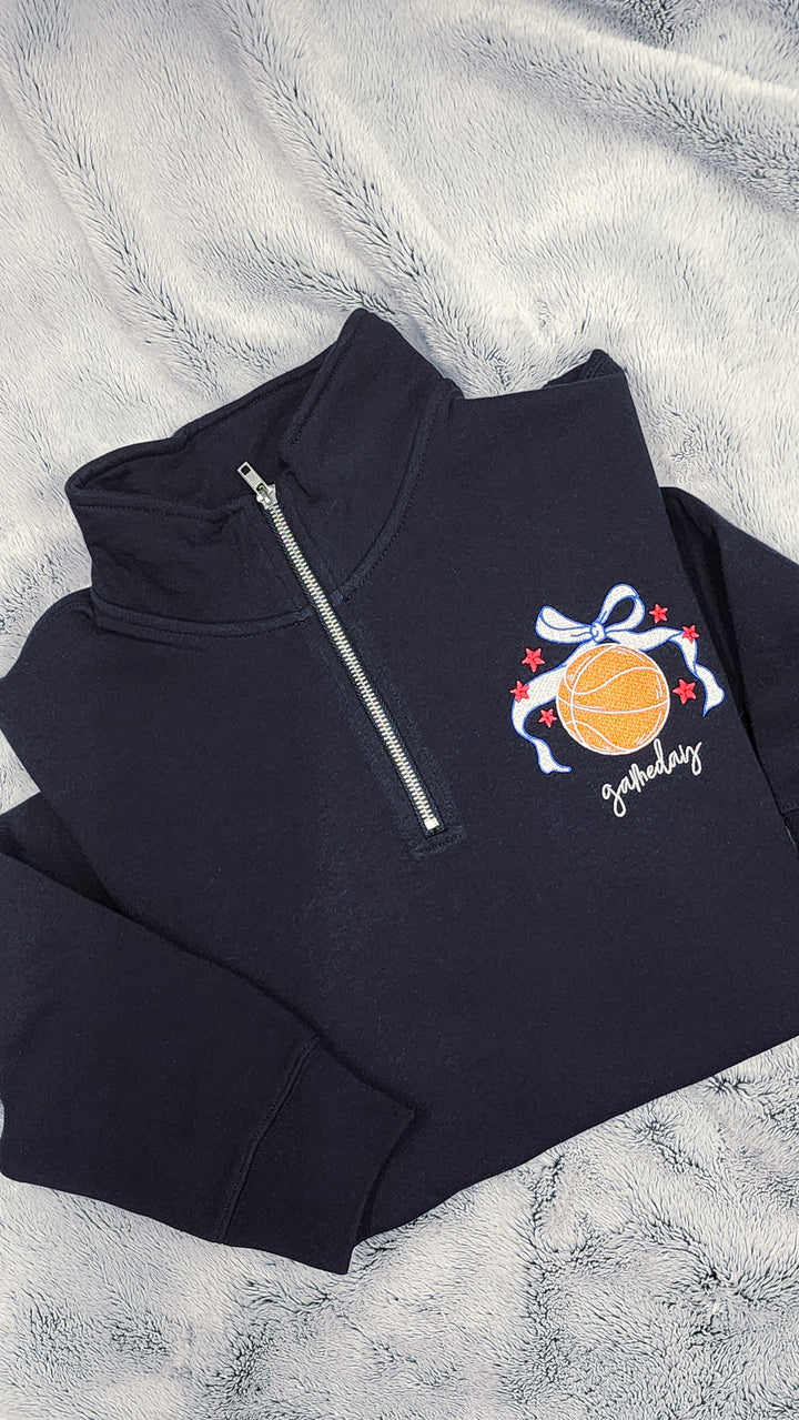Basketball Game Day Quarter Zip