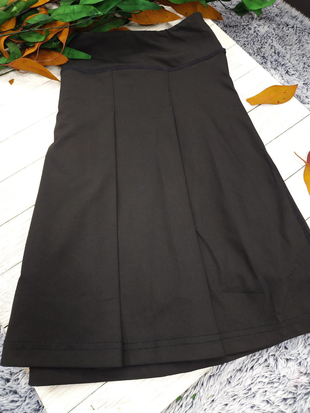 Black Tennis Skort (Pleated Back)