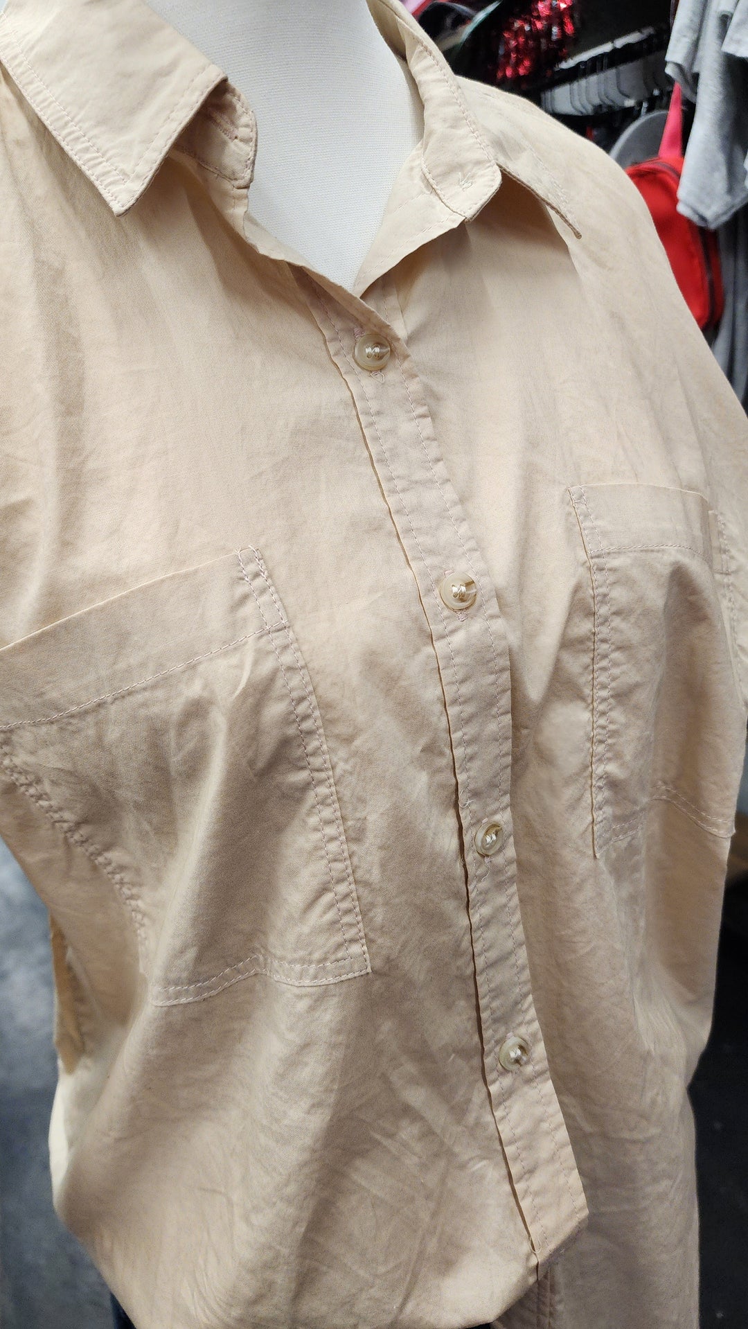 Traditional Button-Up - Taupe - S/M