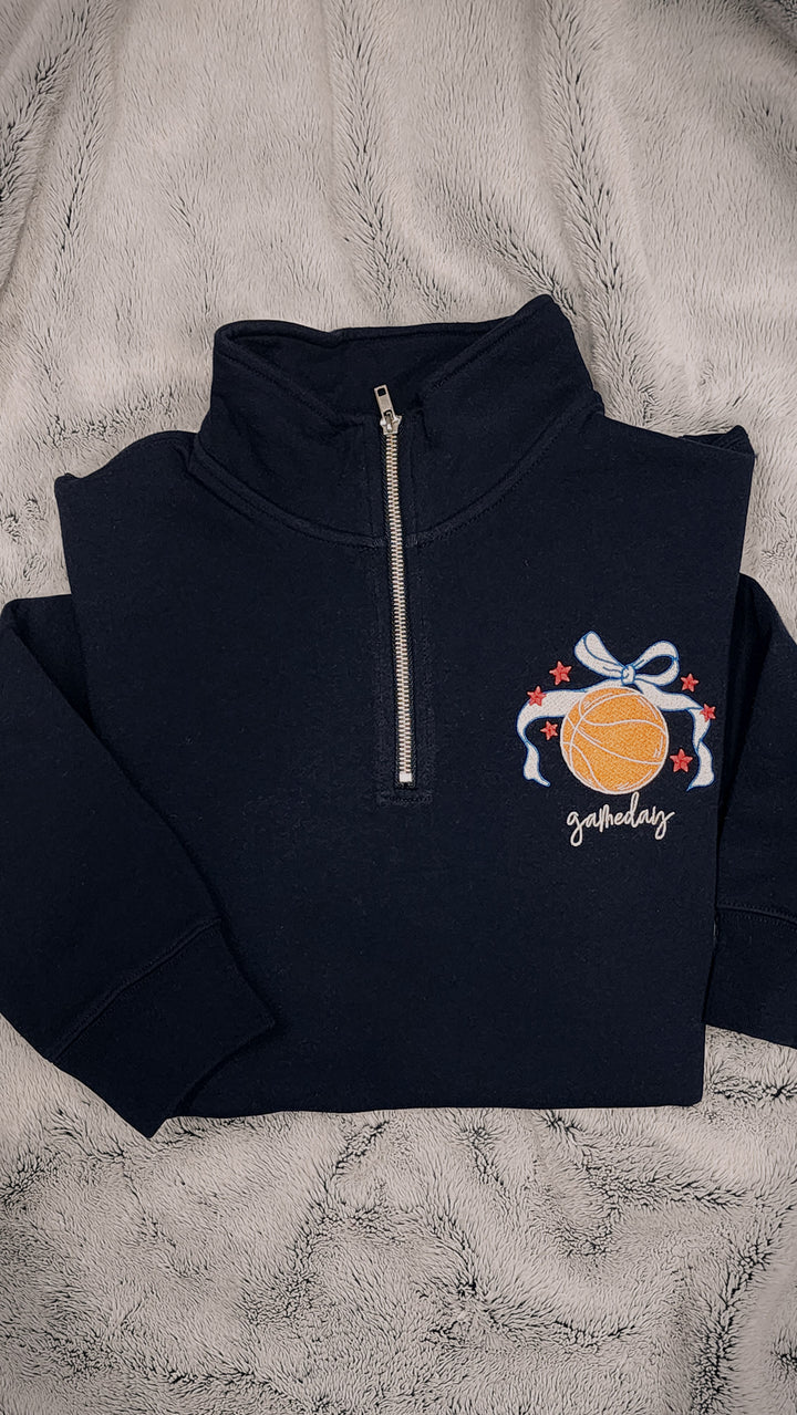 Basketball Game Day Quarter Zip